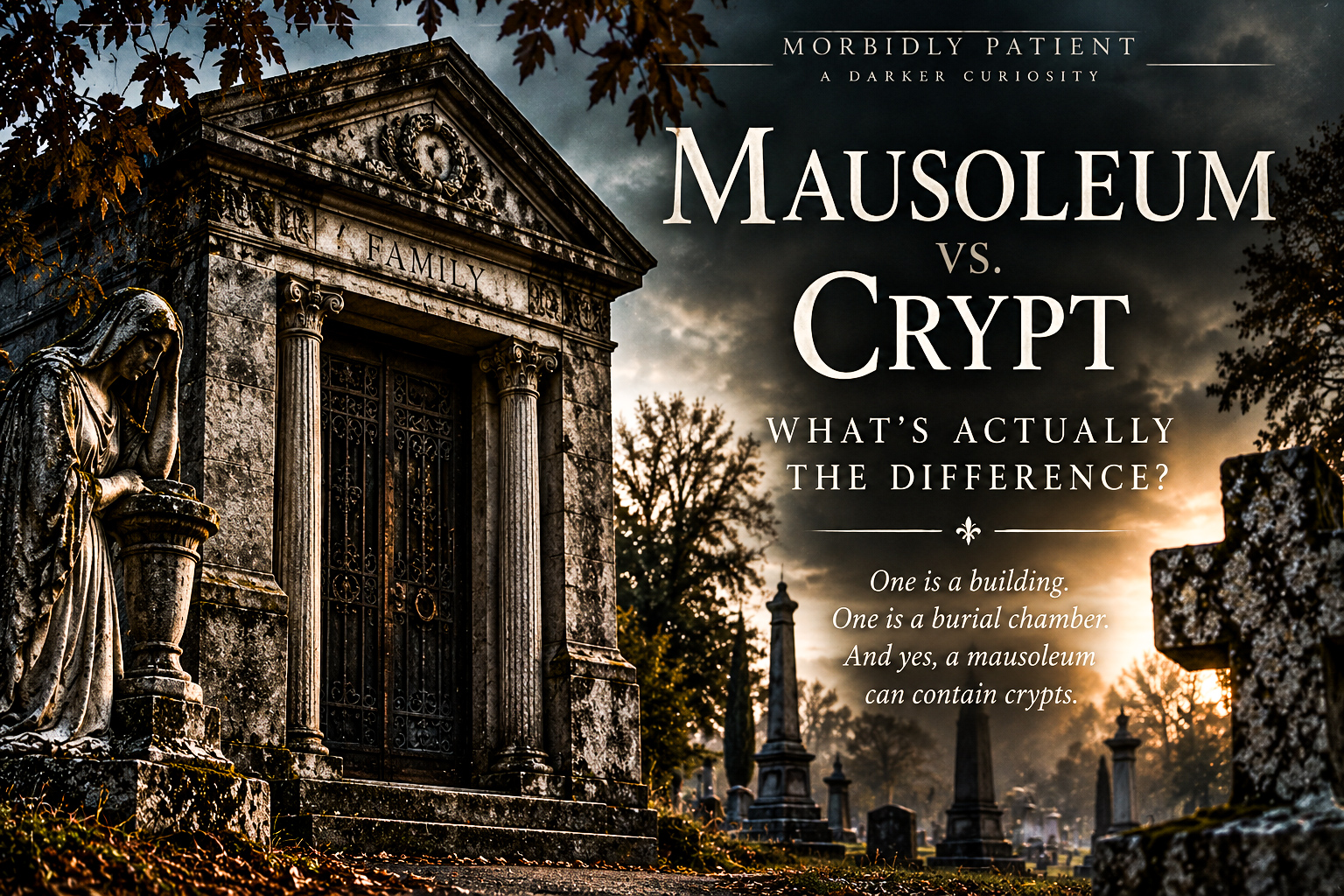 Mausoleum vs. Crypt: What’s Actually the Difference?